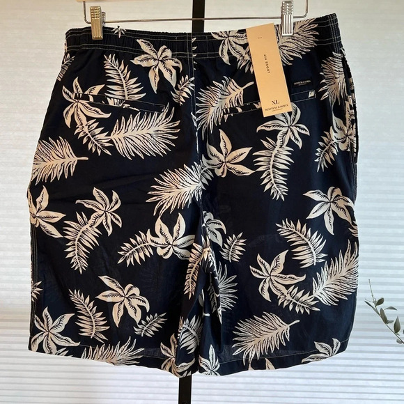 Scotch & Soda Men’s Hawaiian Organic Cotton Loose Fit Shorts Navy Blue XL NWT - Picture 3 of 6
